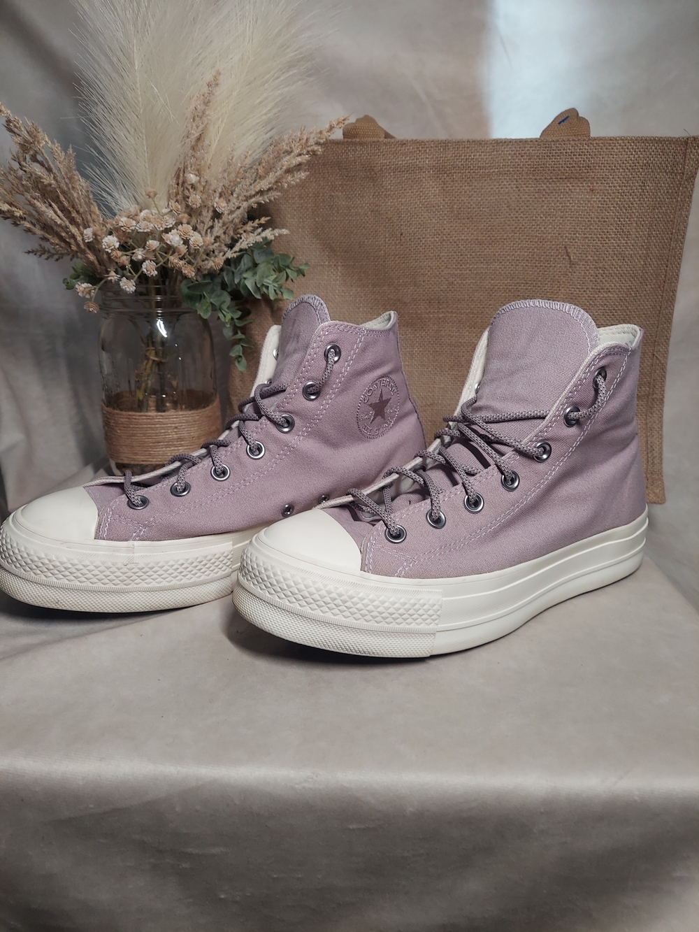 Converse Lift Platform High Top Lucid Vapor Violet Women's Size 9.5 A05014F UGC